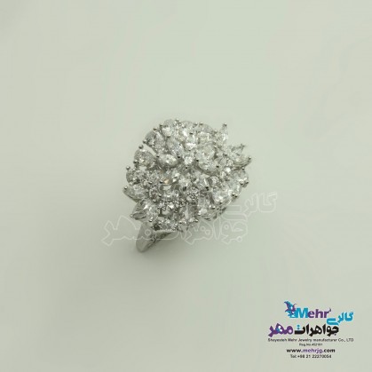 Gold ring - flower cluster design-MR0861